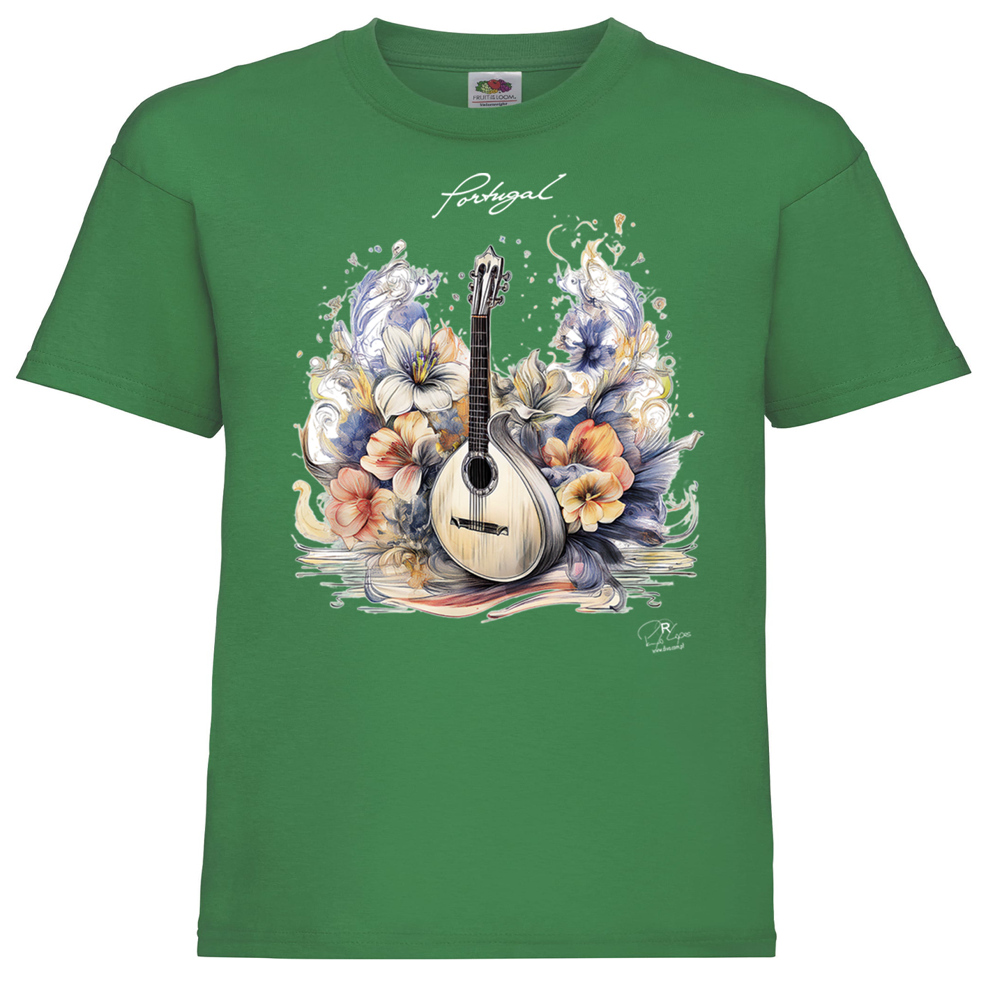 T-shirt Fruit of the Loom Kids Guitarra Portuguesa