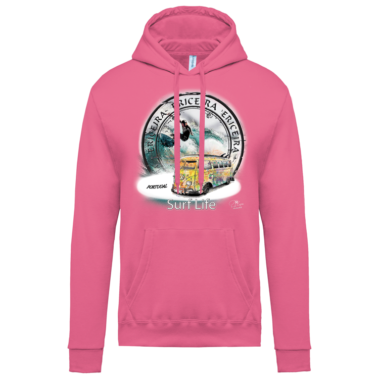 Sweatshirt Kariban com Capuz Surf Life Ericeira