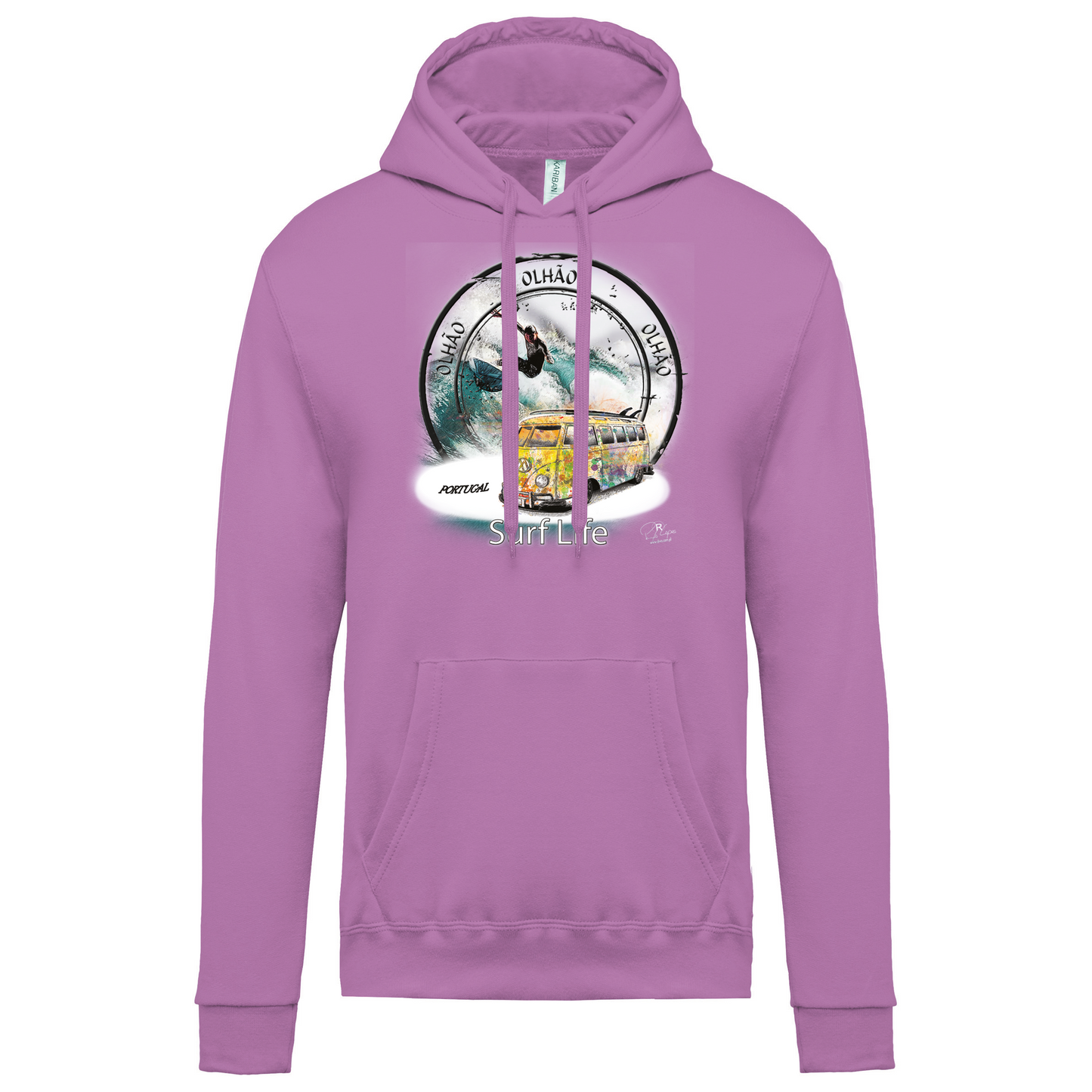Sweatshirt Kariban com Capuz Surf Life Olhão