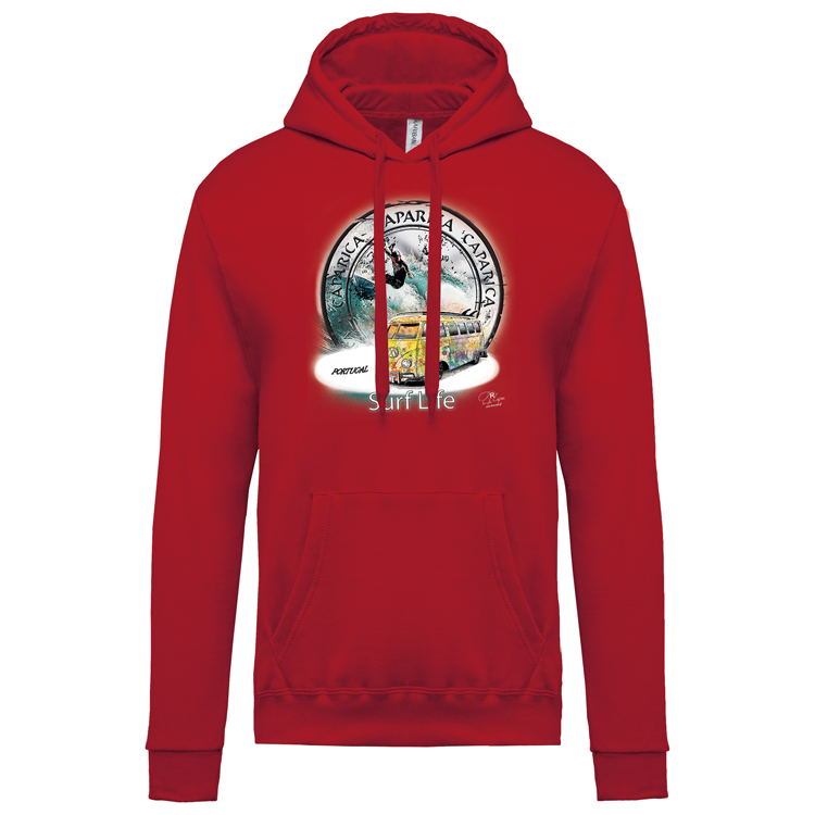 Sweatshirt Kariban com Capuz Surf Life Caparica
