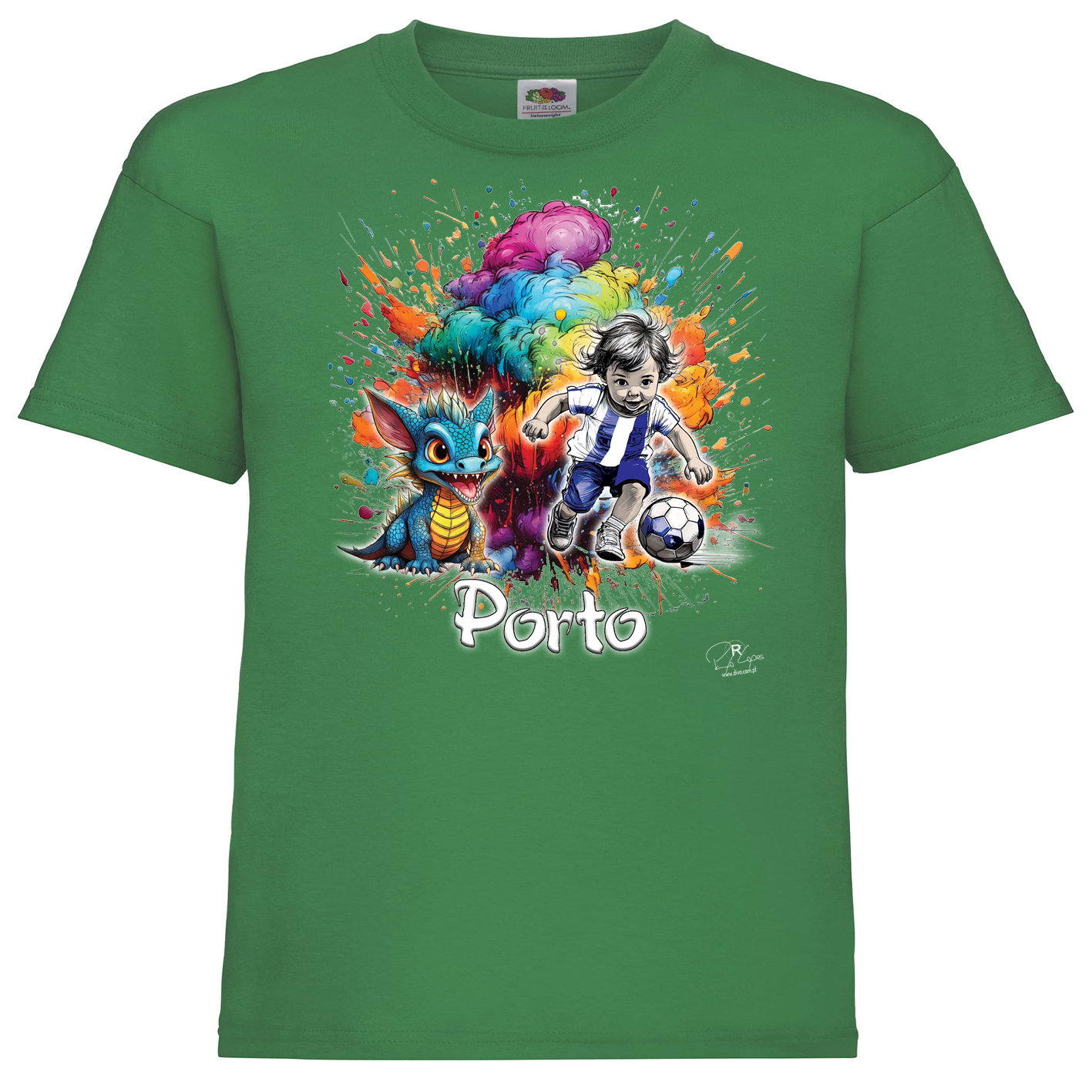 T-shirt Fruit of the Loom Kids 10 Porto