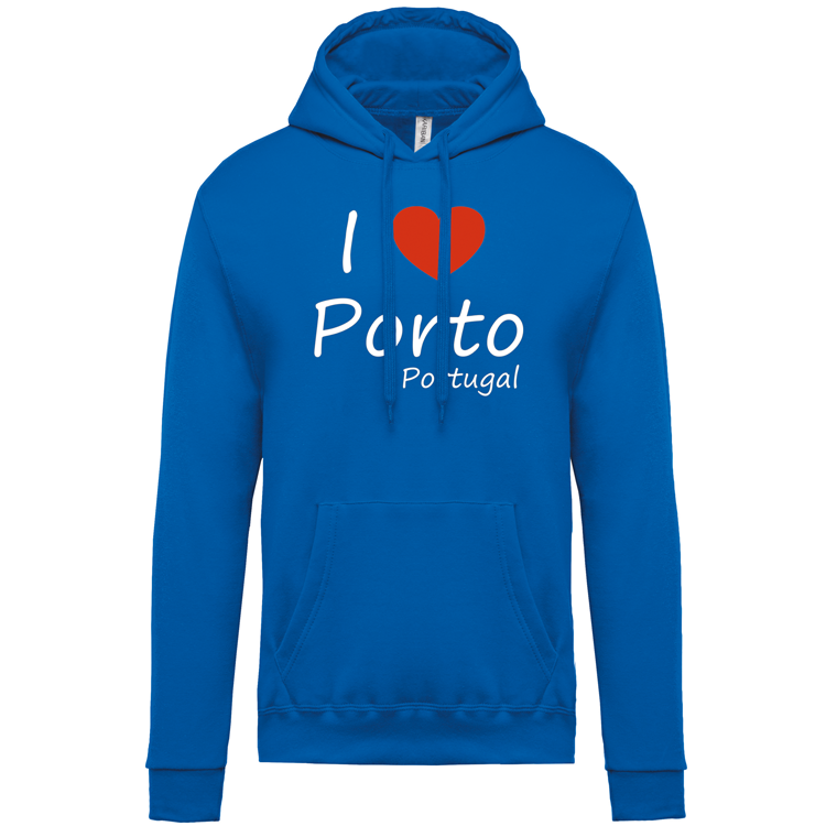 Sweatshirt Kariban com Capuz I Love Porto