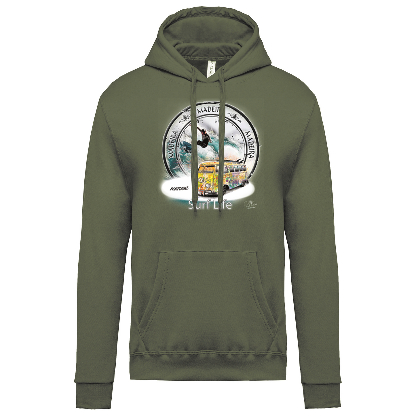 Sweatshirt Kariban com Capuz Surf Life Ilha da Madeira