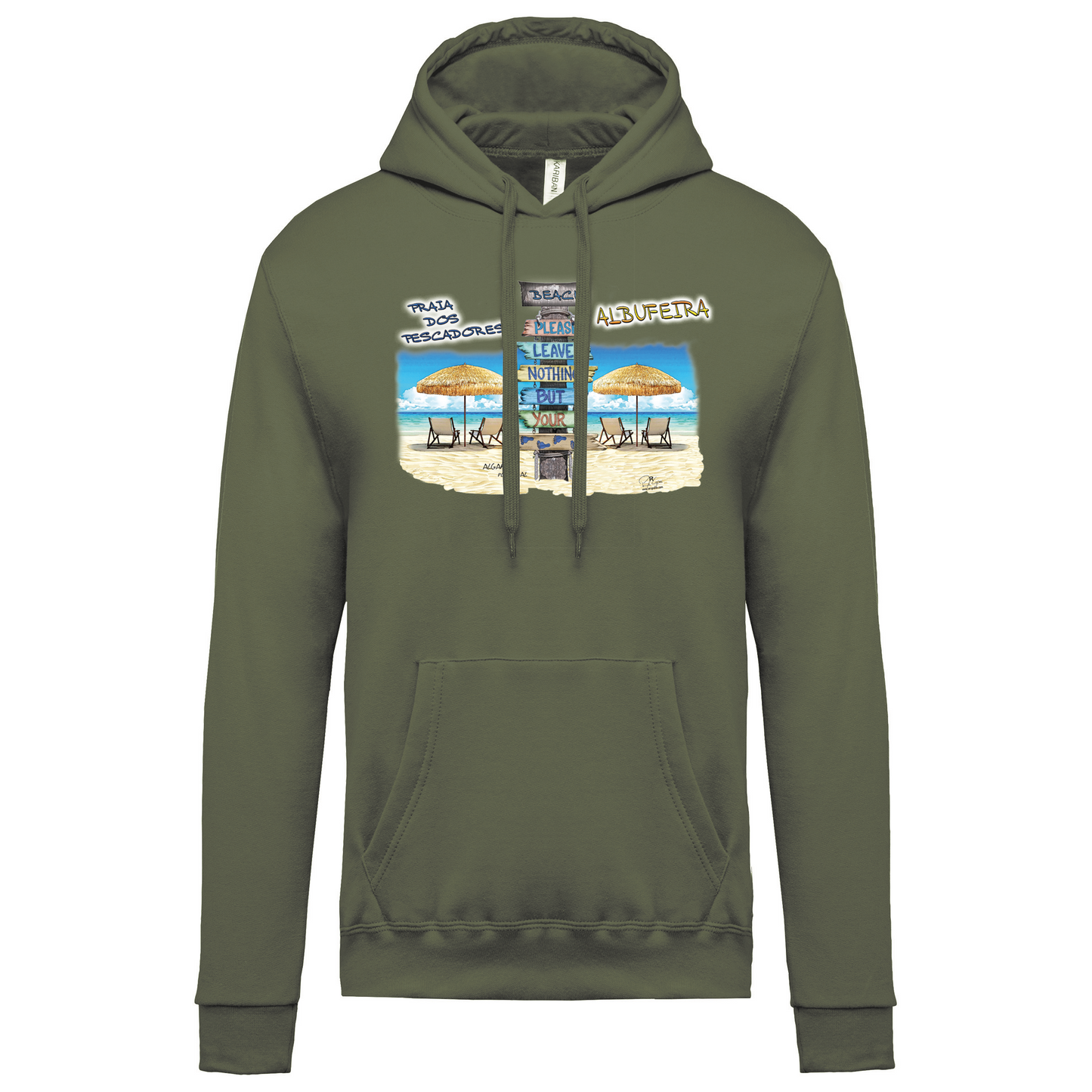Sweatshirt Kariban com Capuz Pegadas Albufeira