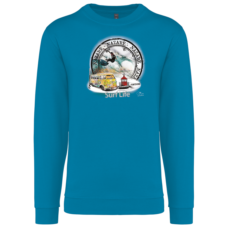 Sweatshirt Kariban sem Capuz Surf Life Nazaré