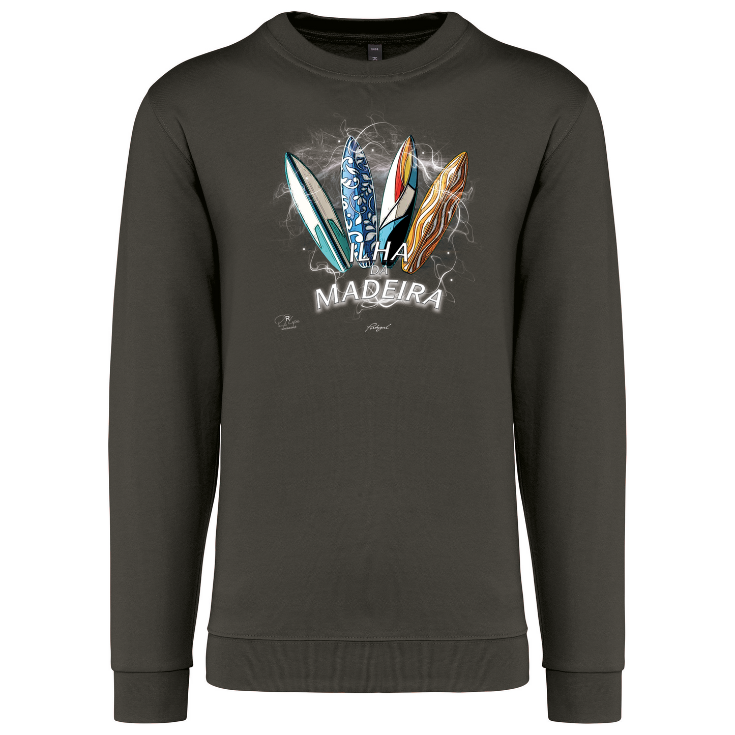 Sweatshirt Kariban sem Capuz Surfboards Ilha da Madeira