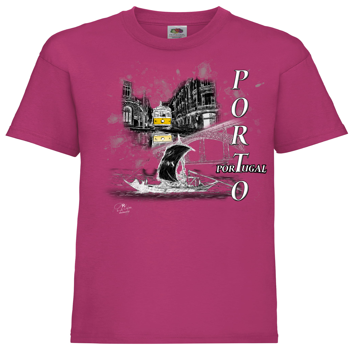 T-shirt Fruit of the Loom Kids Espelho 2