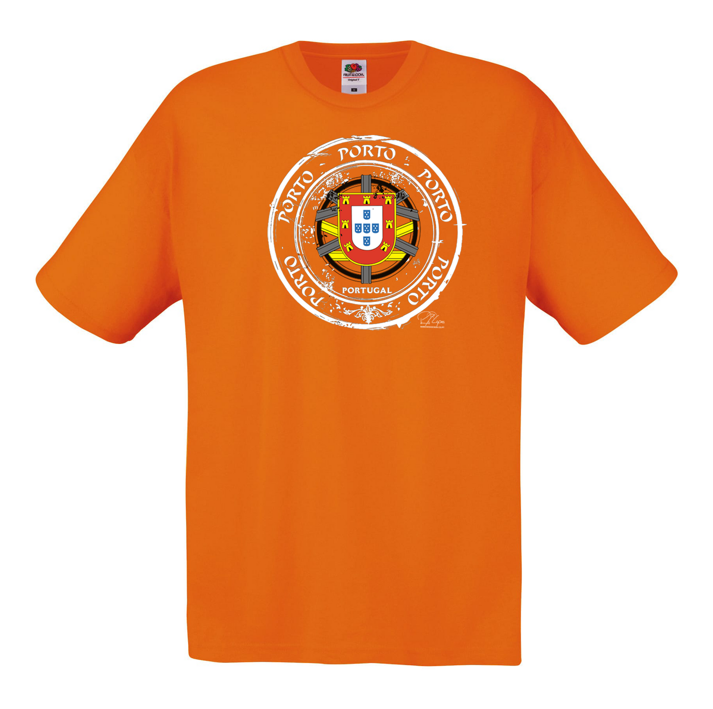 T-shirt Fruit of the Loom, Original 145g, Selo Escudo Porto