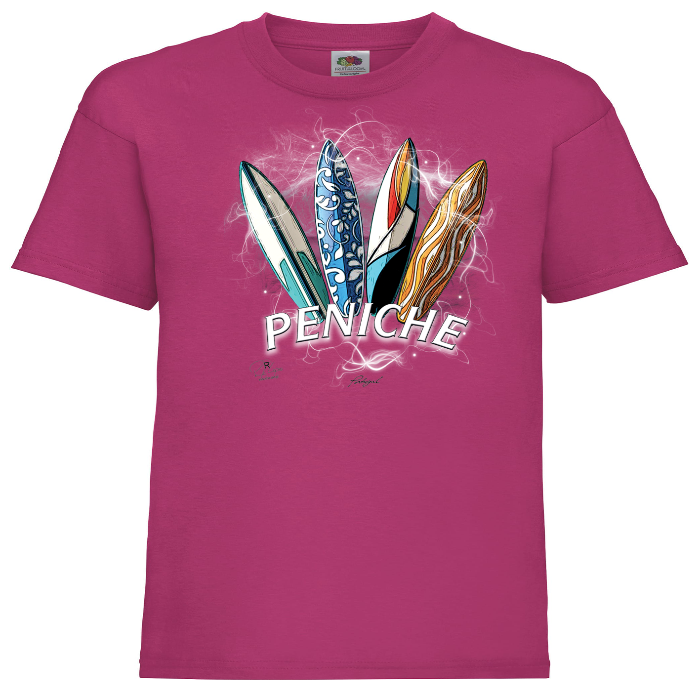 T-shirt Fruit of the Loom Kids Surfboards Peniche