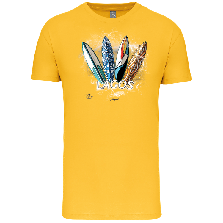 T-Shirt Algodão Biológico Surfboards Lagos