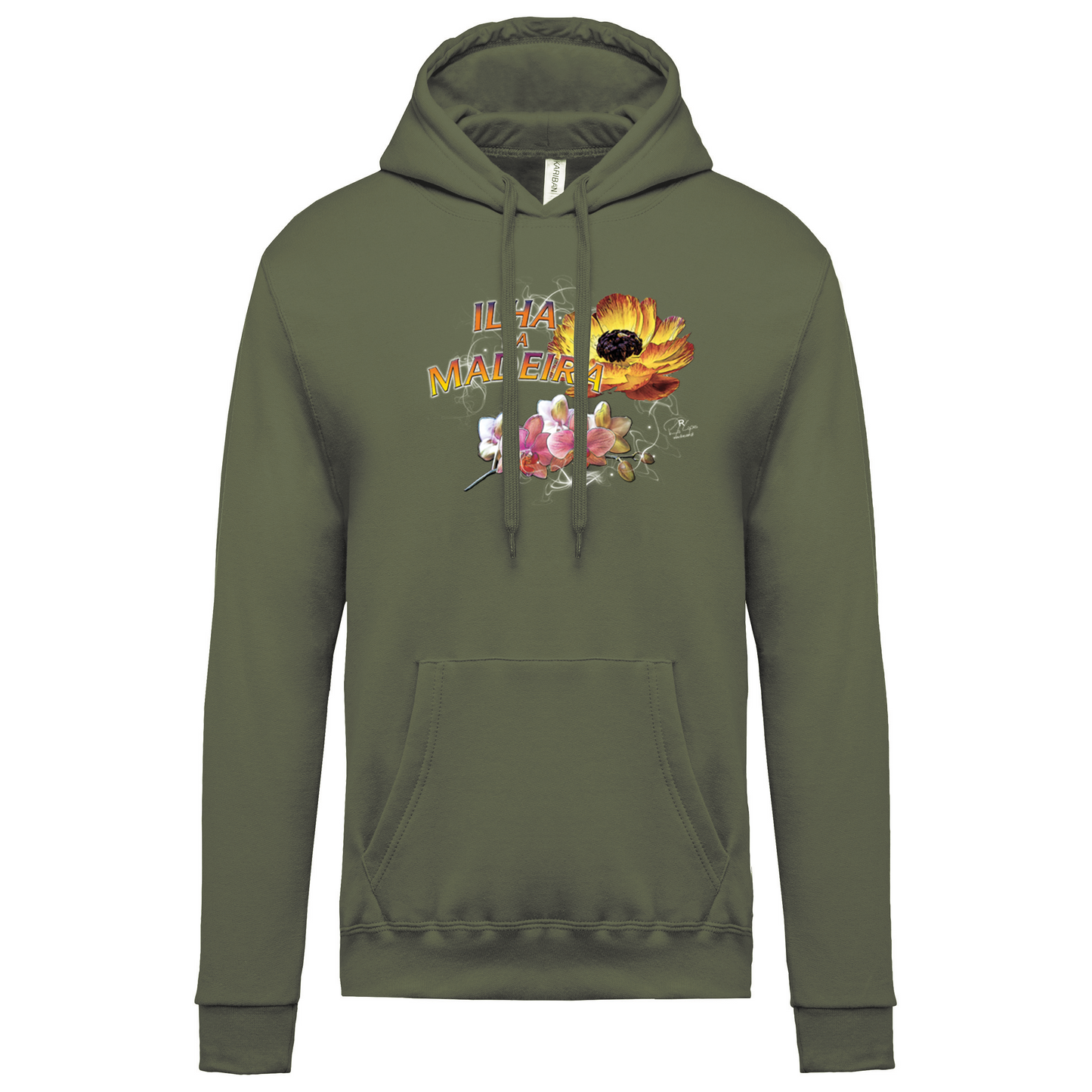 Sweatshirt Kariban com Capuz Madeira Flowers