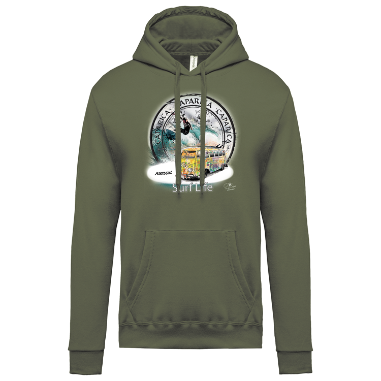 Sweatshirt Kariban com Capuz Surf Life Caparica