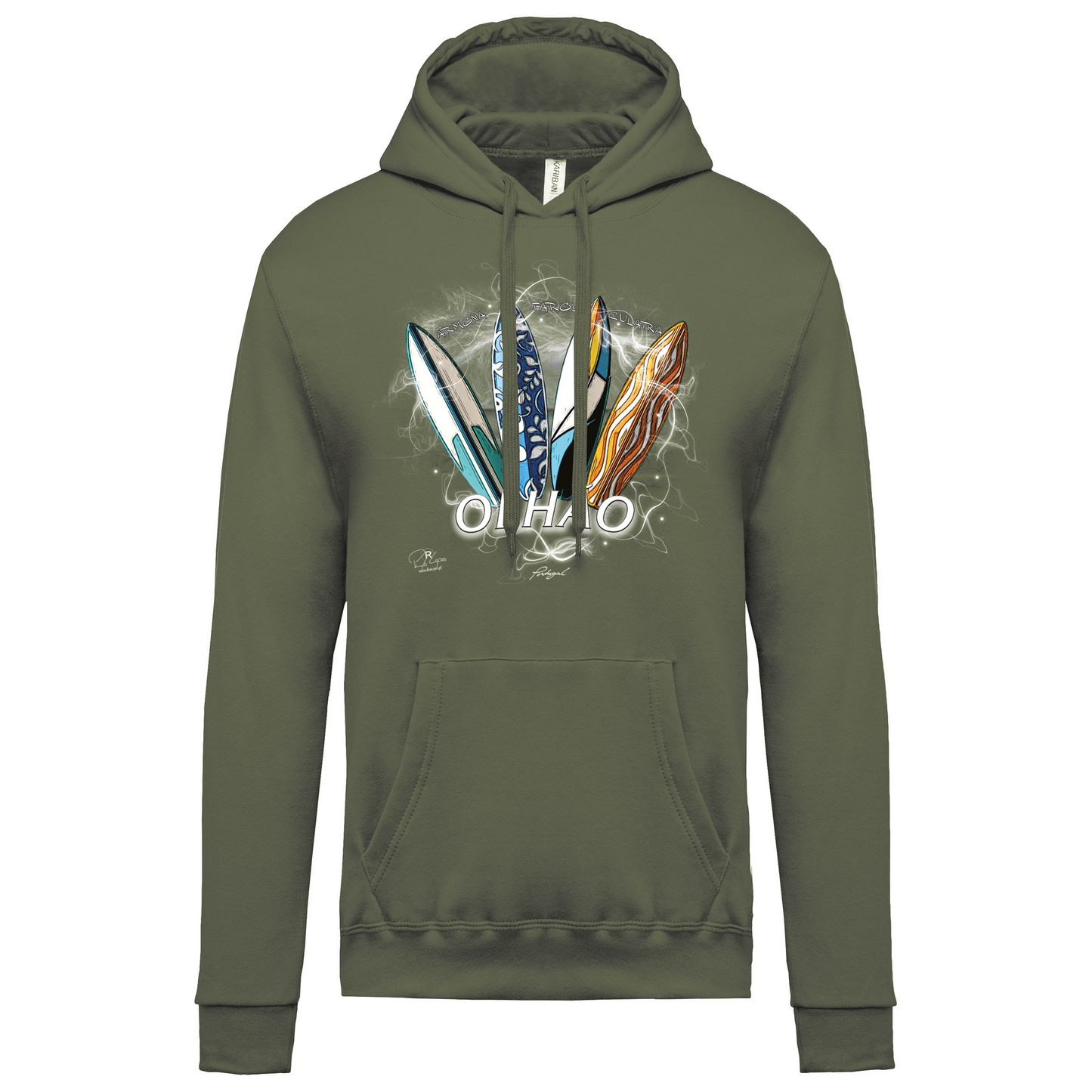 Sweatshirt Kariban com Capuz Surfboards Olhão