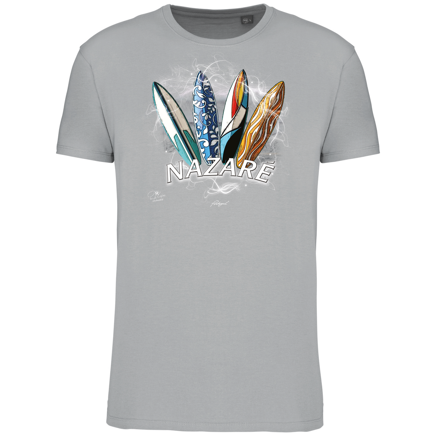 T-Shirt Algodão Biológico Surfboards Nazaré