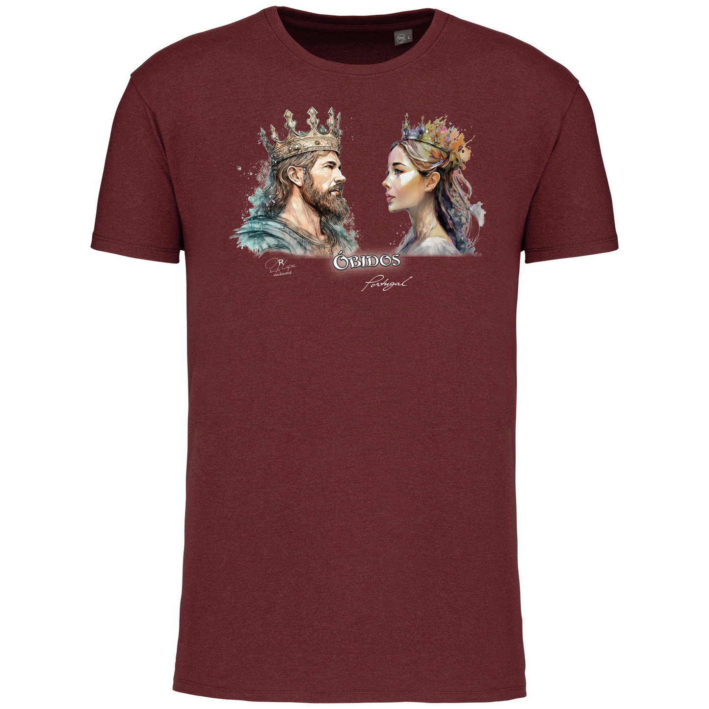 T-Shirt Algodão Biológico King and Queen Óbidos