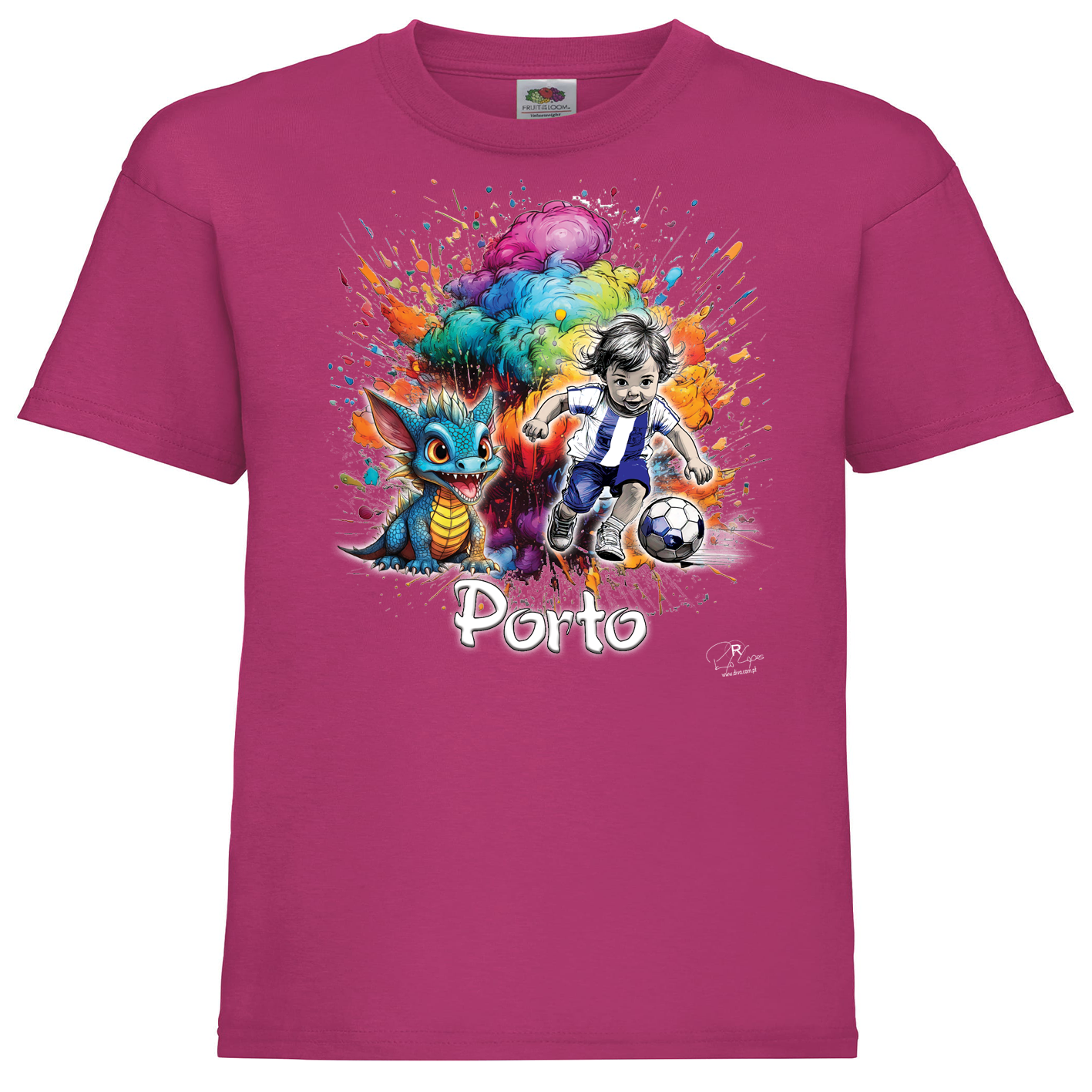 T-shirt Fruit of the Loom Kids 10 Porto