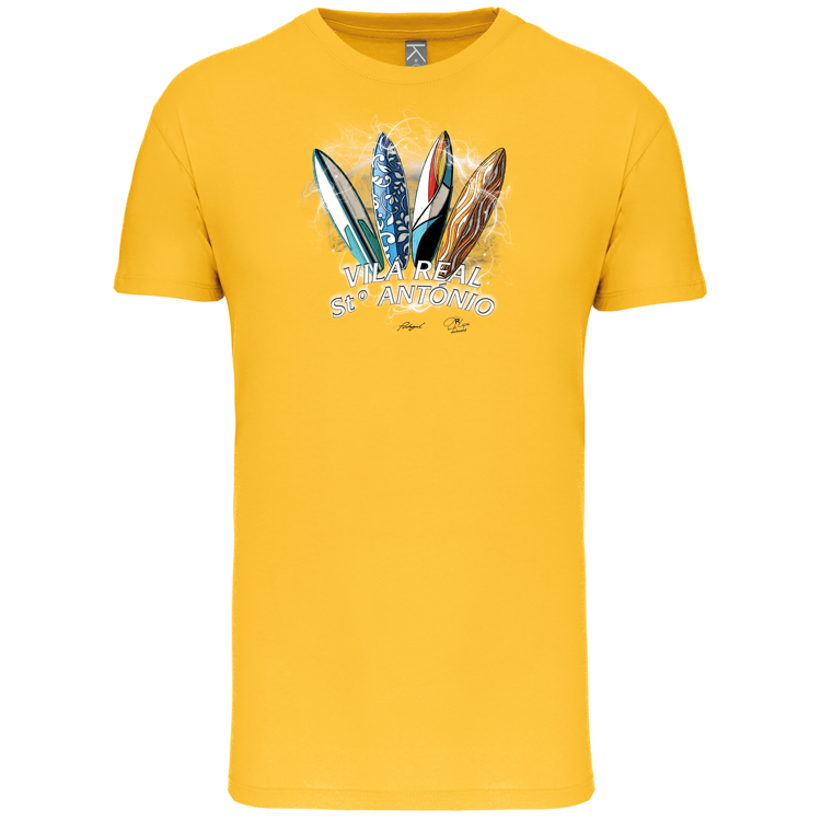 T-Shirt Algodão Biológico Surfboards Vila Real Stº António