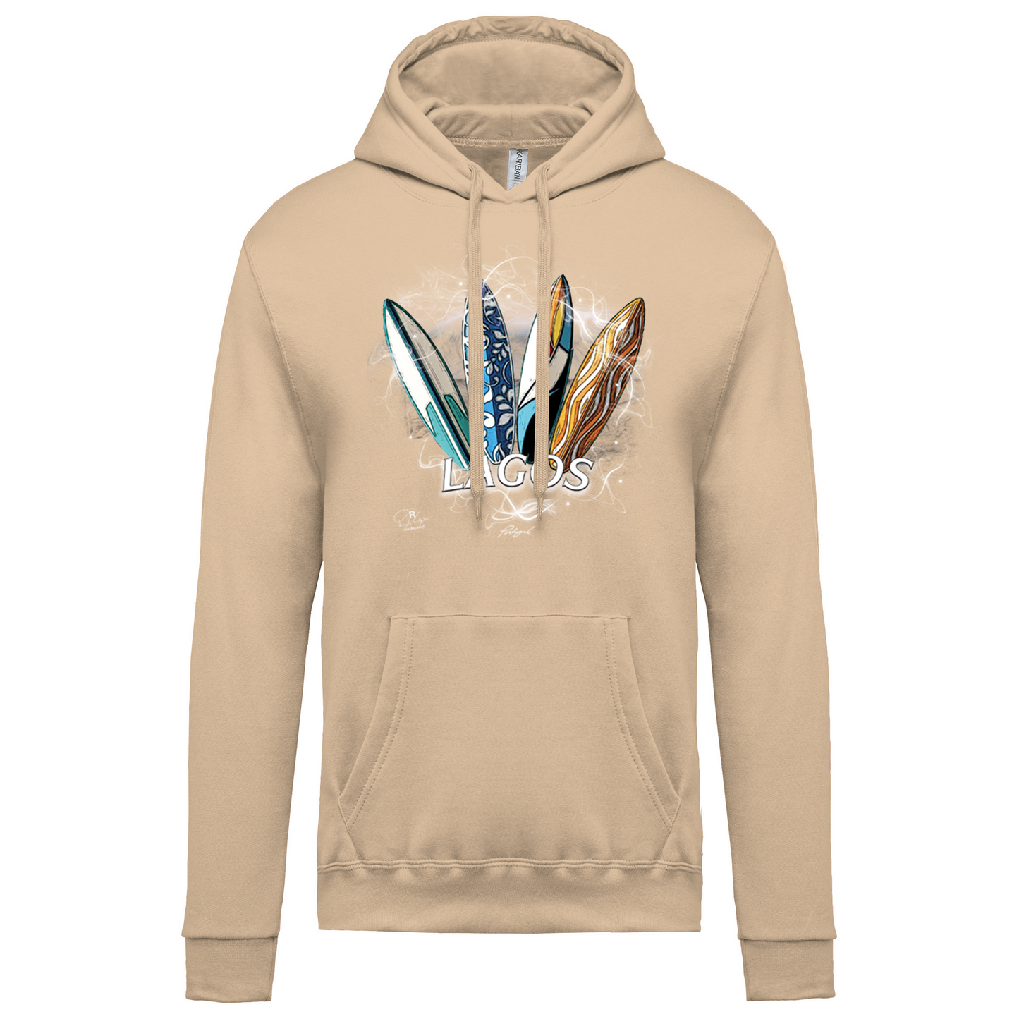 Sweatshirt Kariban com Capuz Surfboards Lagos