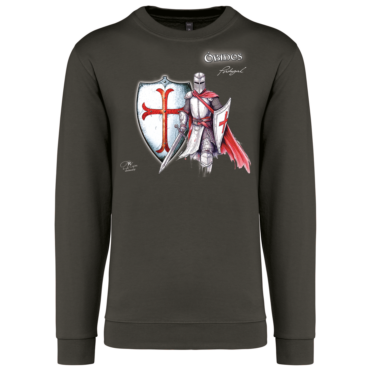 Sweatshirt Kariban sem Capuz Templário Óbidos