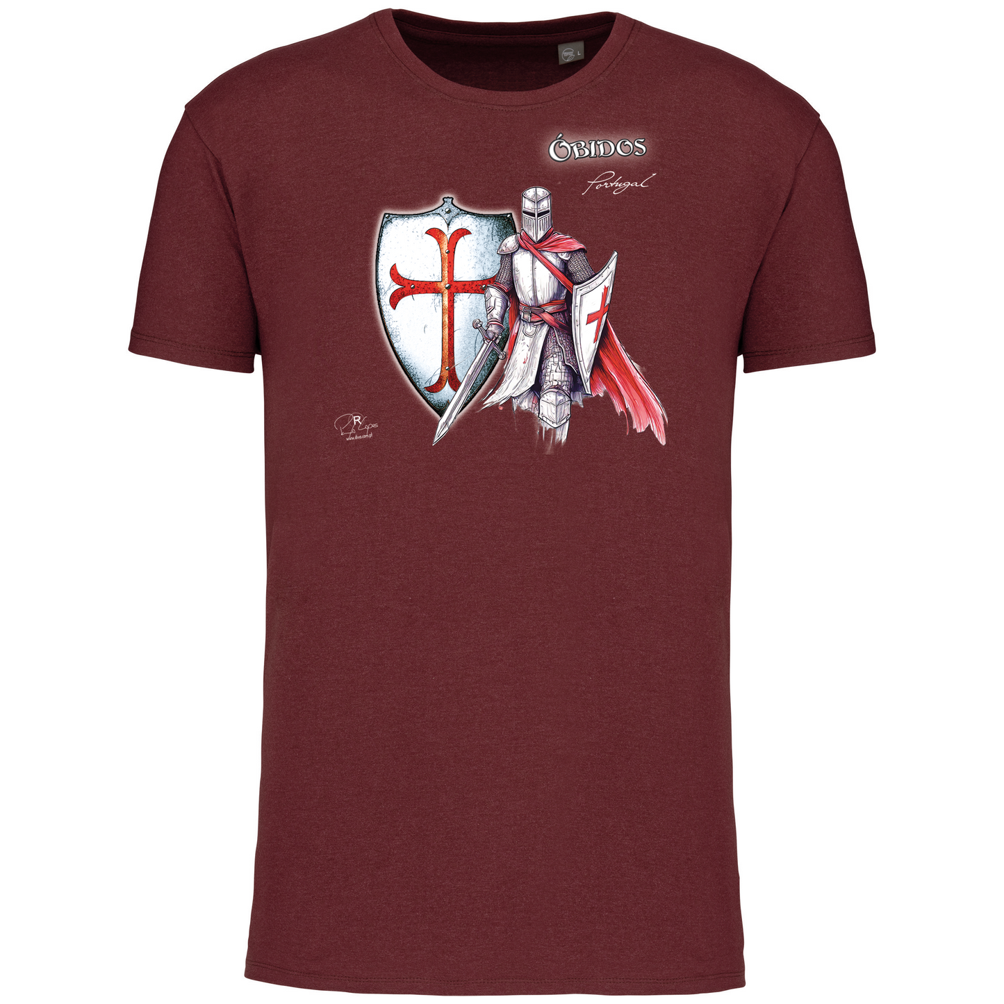 T-Shirt Algodão Biológico Templário Óbidos