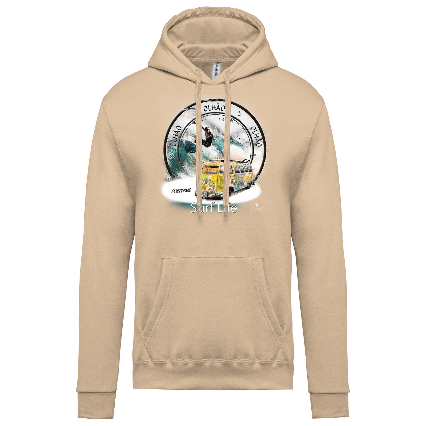 Sweatshirt Kariban com Capuz Surf Life Olhão