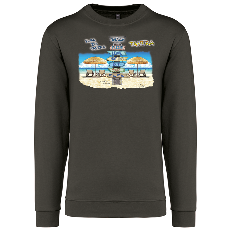 Sweatshirt Kariban sem Capuz Pegadas Tavira