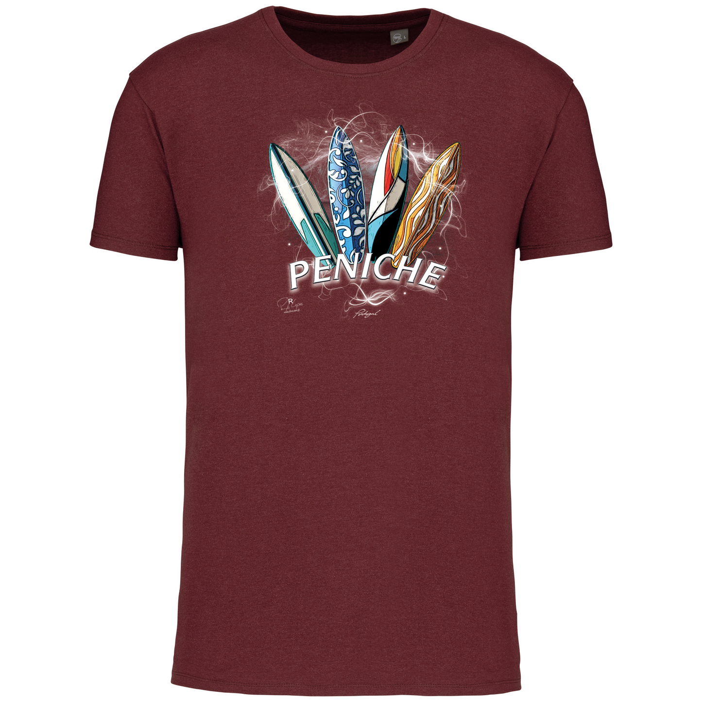 T-Shirt Algodão Biológico Surfboards Peniche