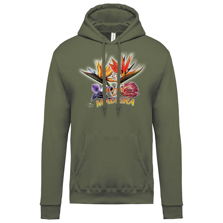 Sweatshirt Kariban com Capuz Estrelícias