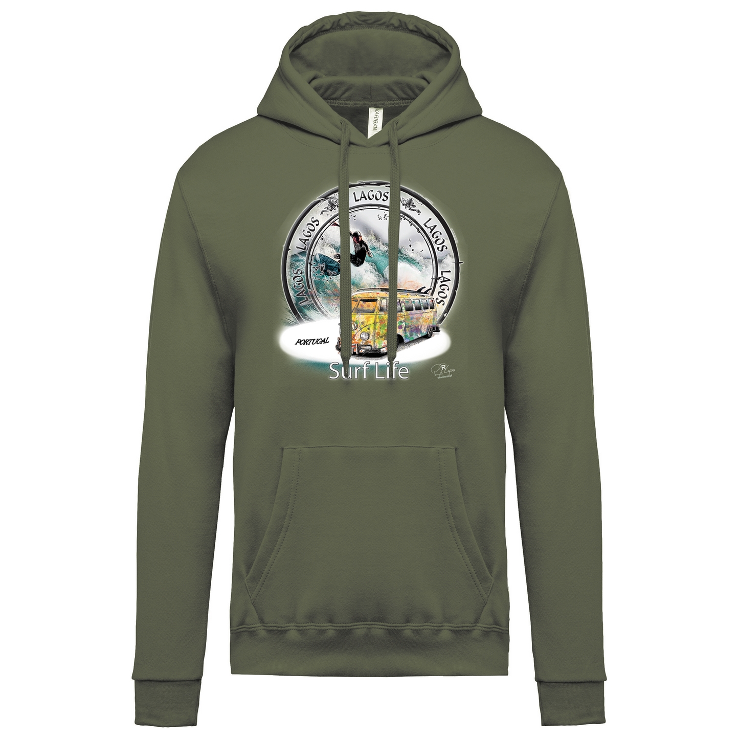 Sweatshirt Kariban com Capuz Surf Life Lagos