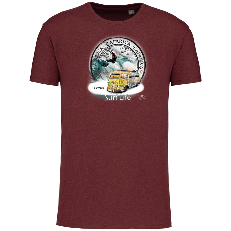 T-Shirt Algodão Biológico Surf Life Caparica