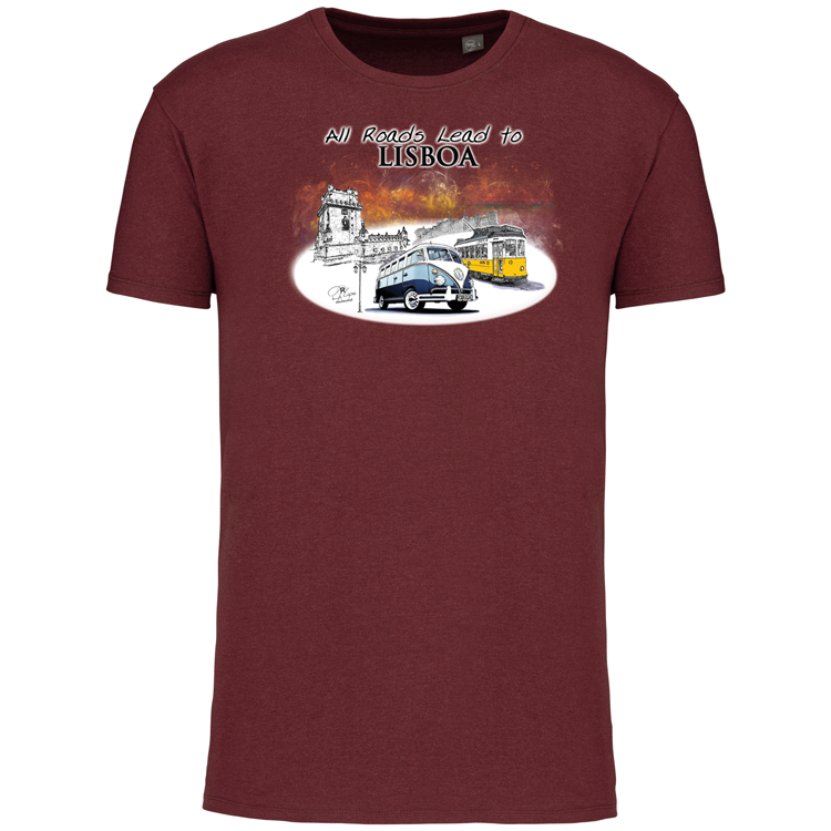 T-Shirt Algodão Biológico All Roads Lead to Lisboa