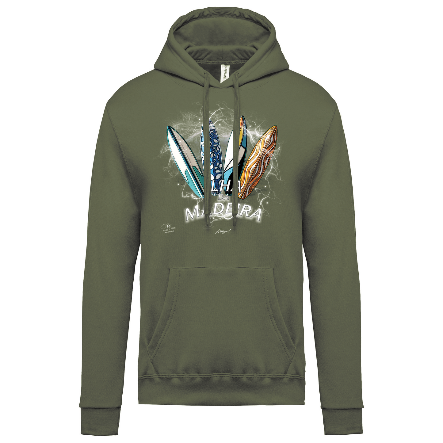 Sweatshirt Kariban com Capuz Surfboards Ilha da Madeira
