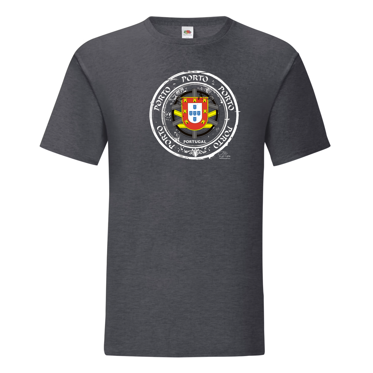 T-shirt Fruit of the Loom, Iconic, 150g, Selo Escudo Porto