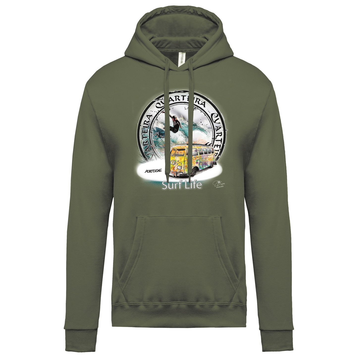 Sweatshirt Kariban com Capuz Surf Life Quarteira