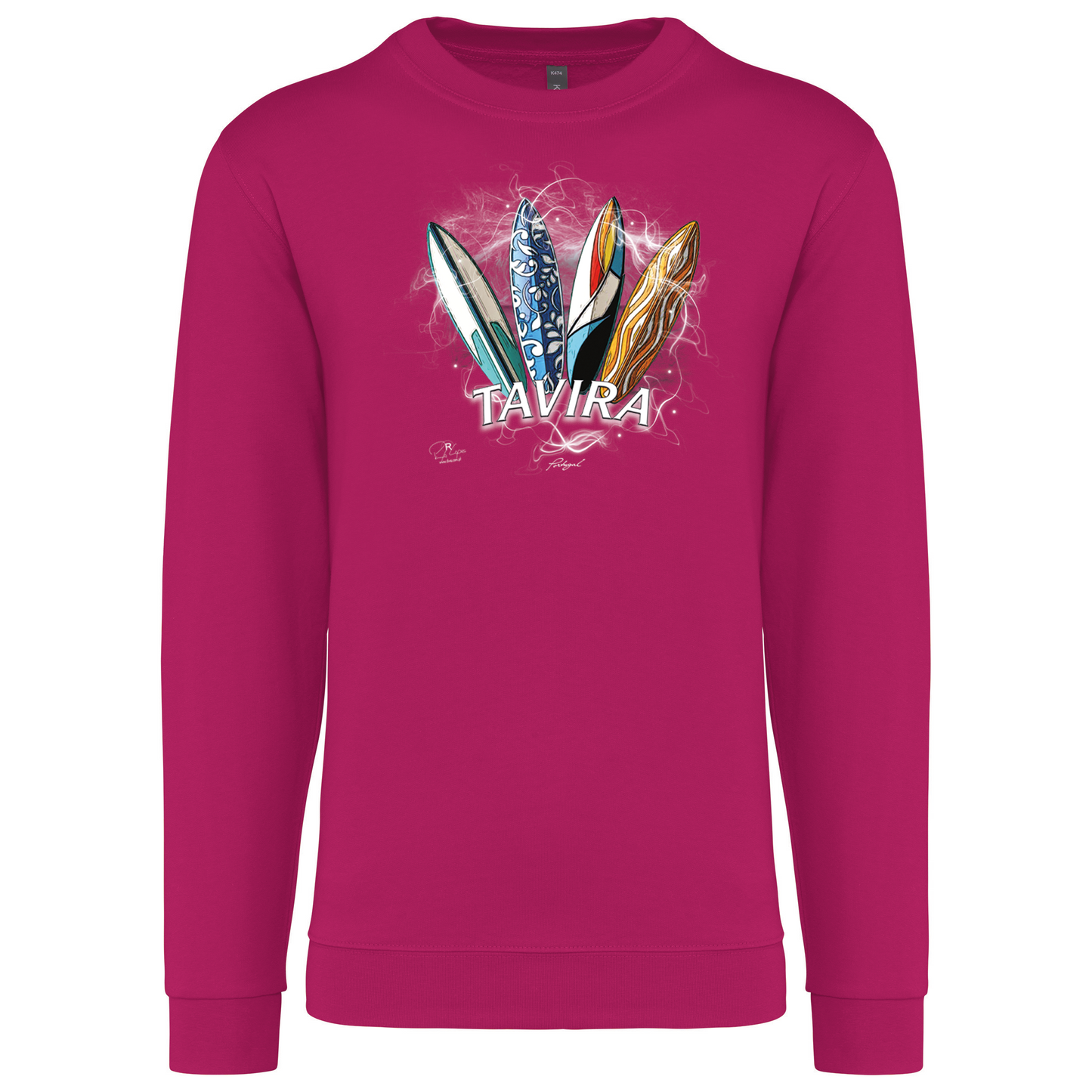Sweatshirt Kariban sem Capuz Surfboards Tavira