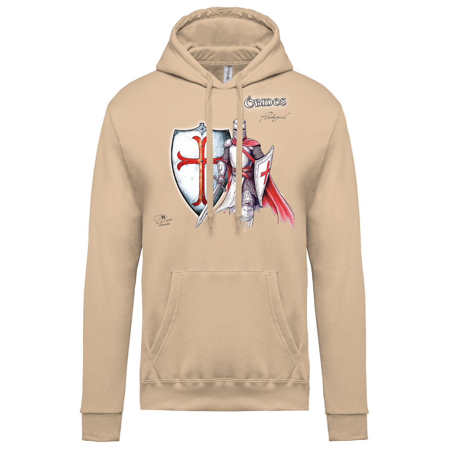 Sweatshirt Kariban com Capuz Templário Óbidos