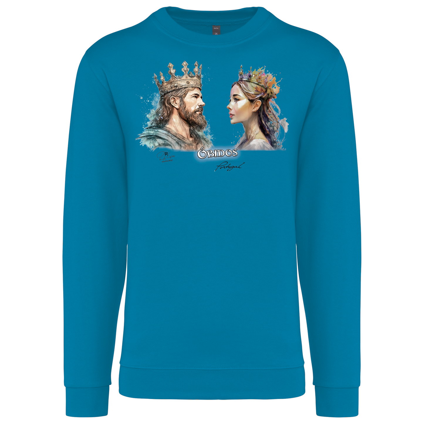 Sweatshirt Kariban sem Capuz King and Queen Óbidos