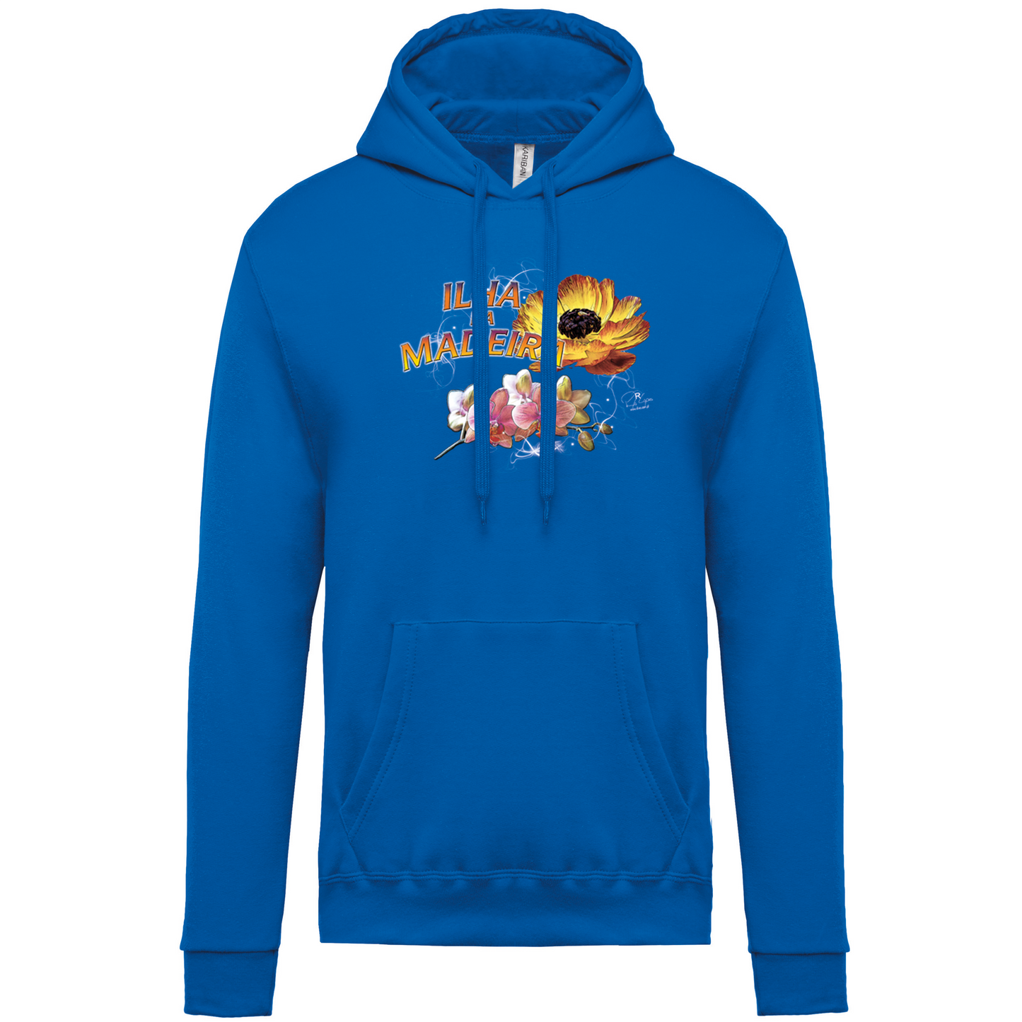 Sweatshirt Kariban com Capuz Madeira Flowers