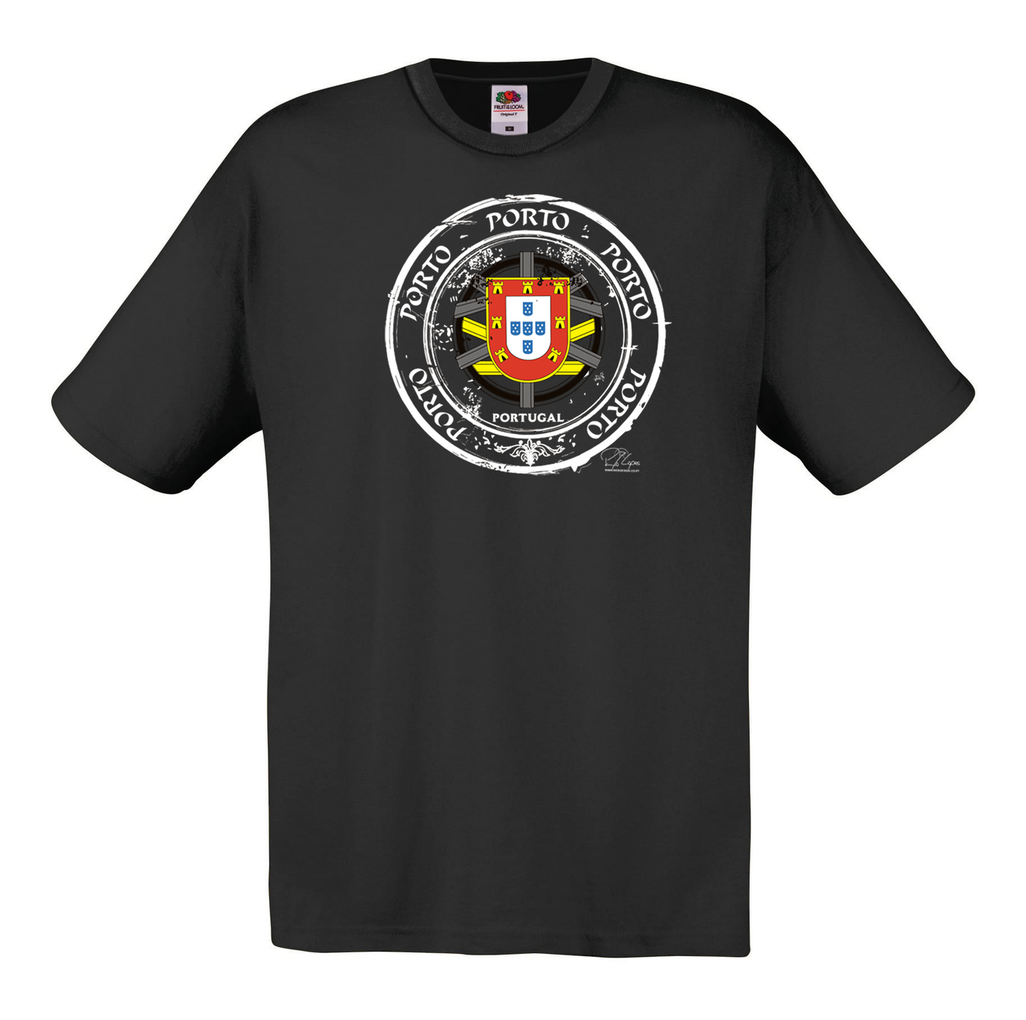 T-shirt Fruit of the Loom, Original 145g, Selo Escudo Porto