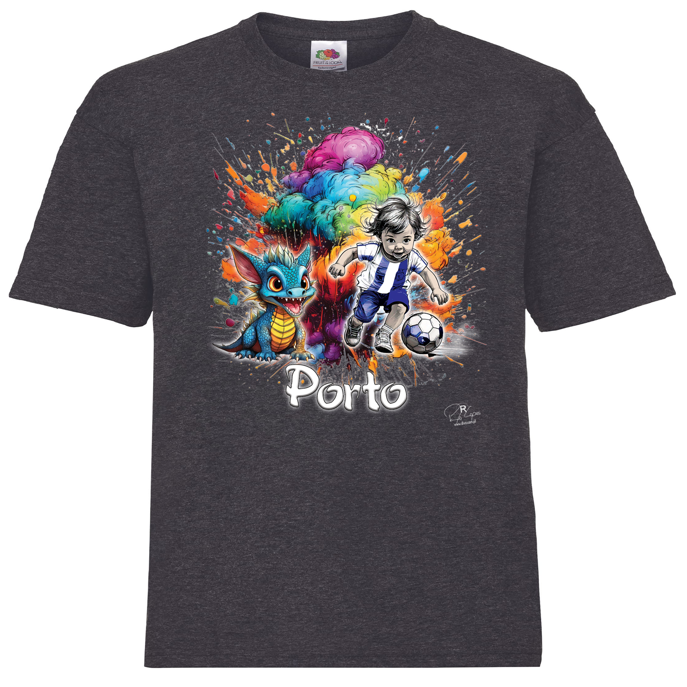 T-shirt Fruit of the Loom Kids 10 Porto
