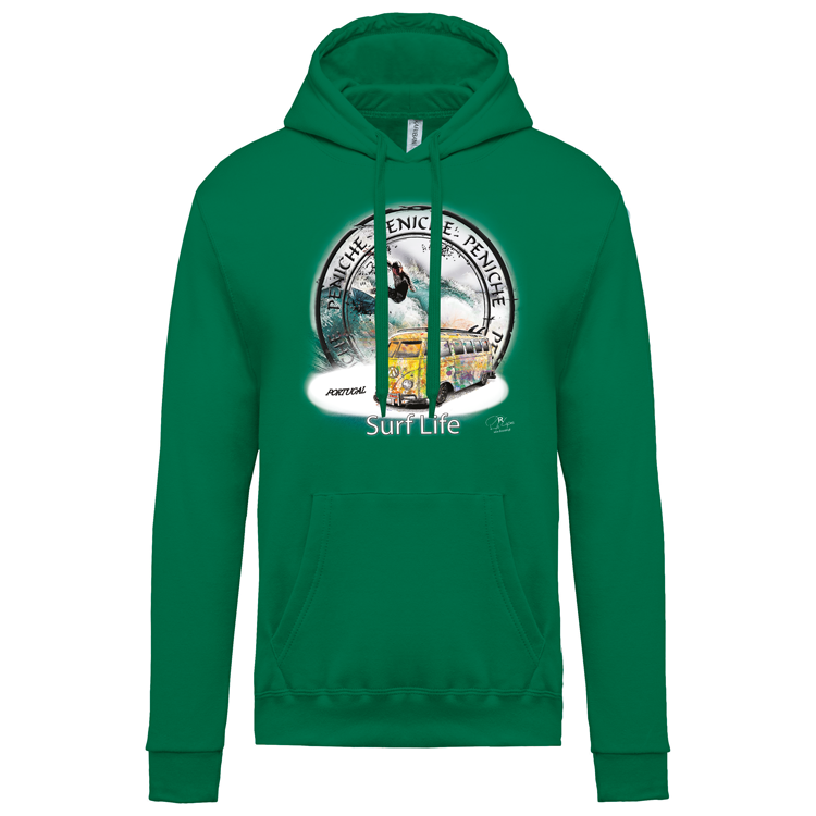 Sweatshirt Kariban com Capuz Surf Life Peniche