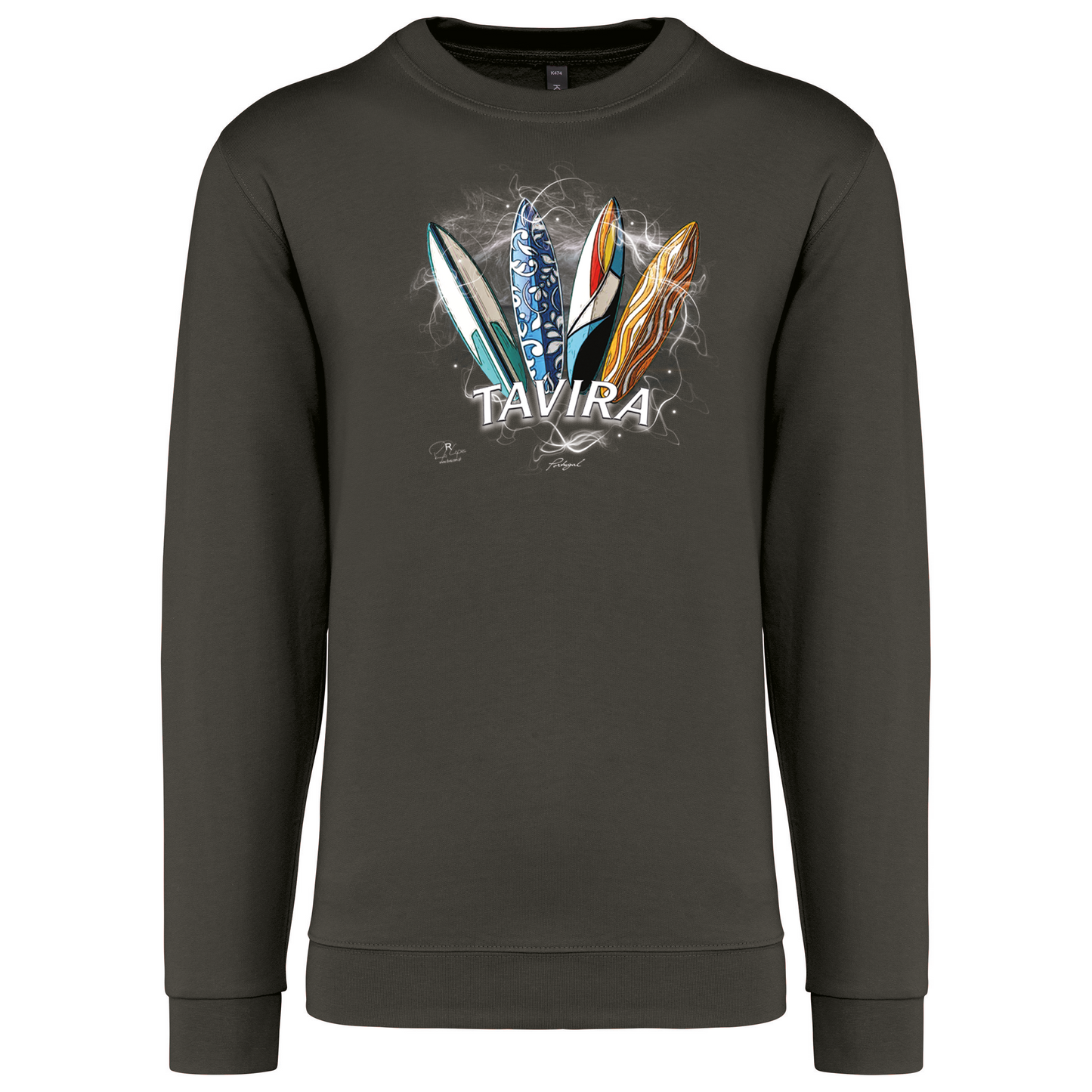 Sweatshirt Kariban sem Capuz Surfboards Tavira