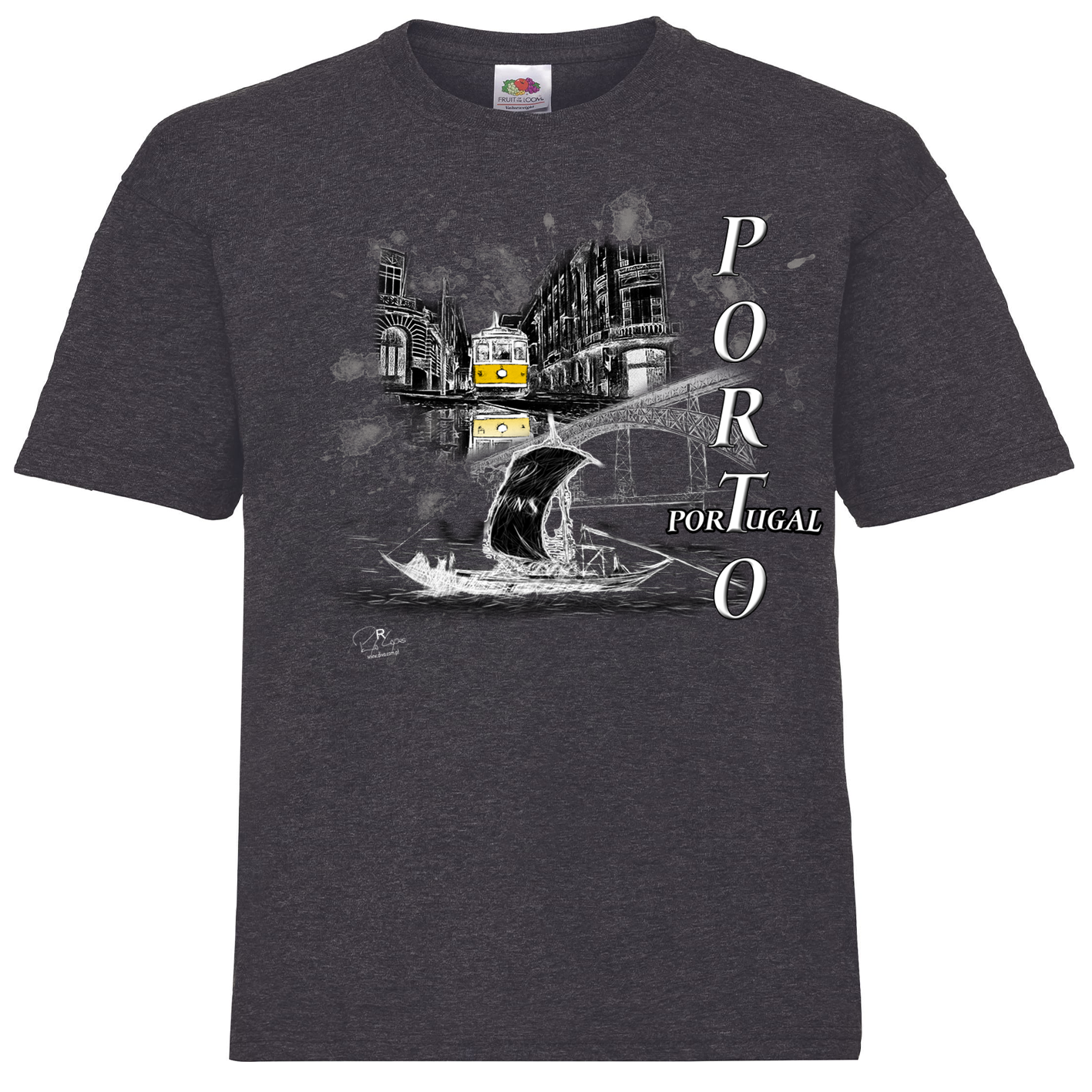 T-shirt Fruit of the Loom Kids Espelho 2
