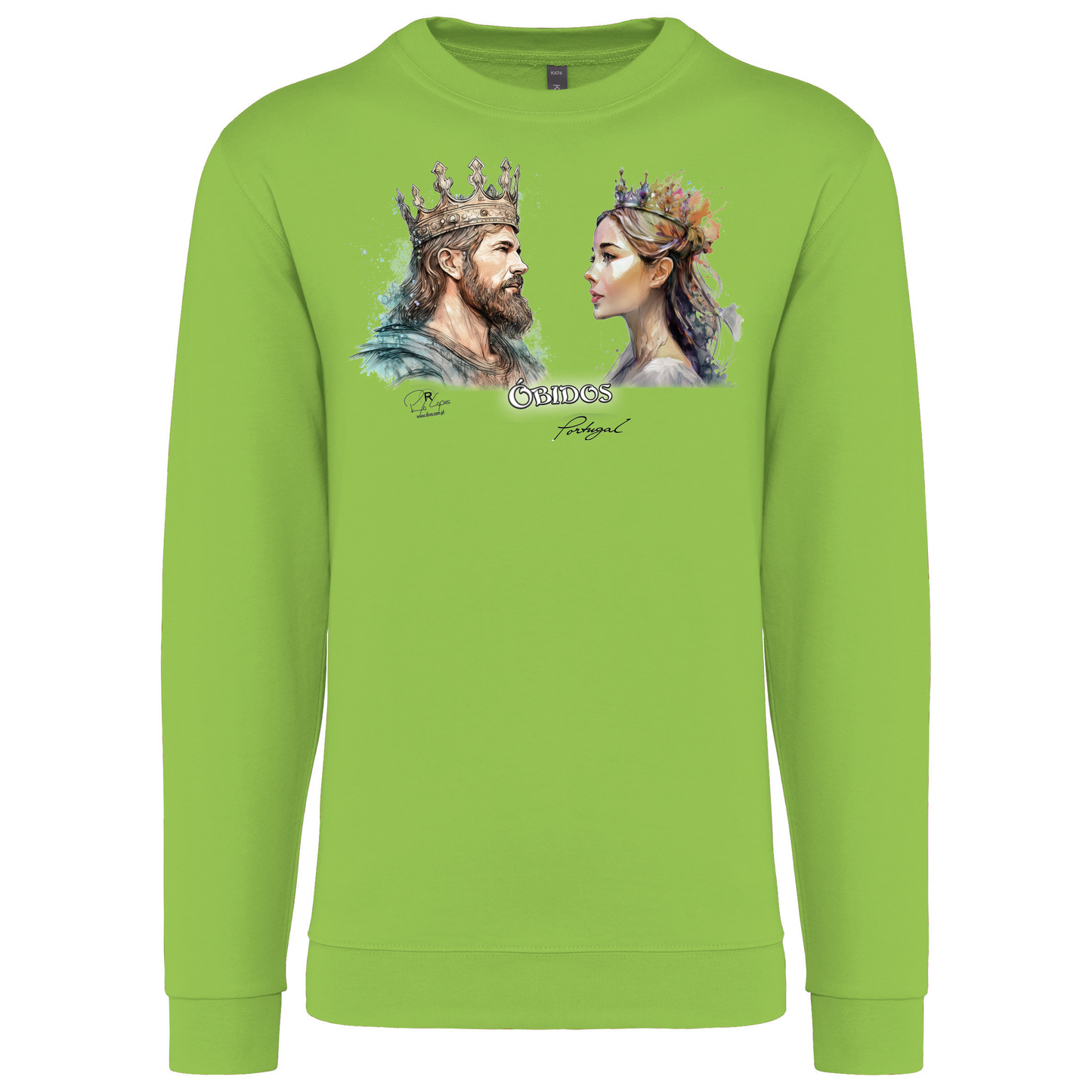 Sweatshirt Kariban sem Capuz King and Queen Óbidos