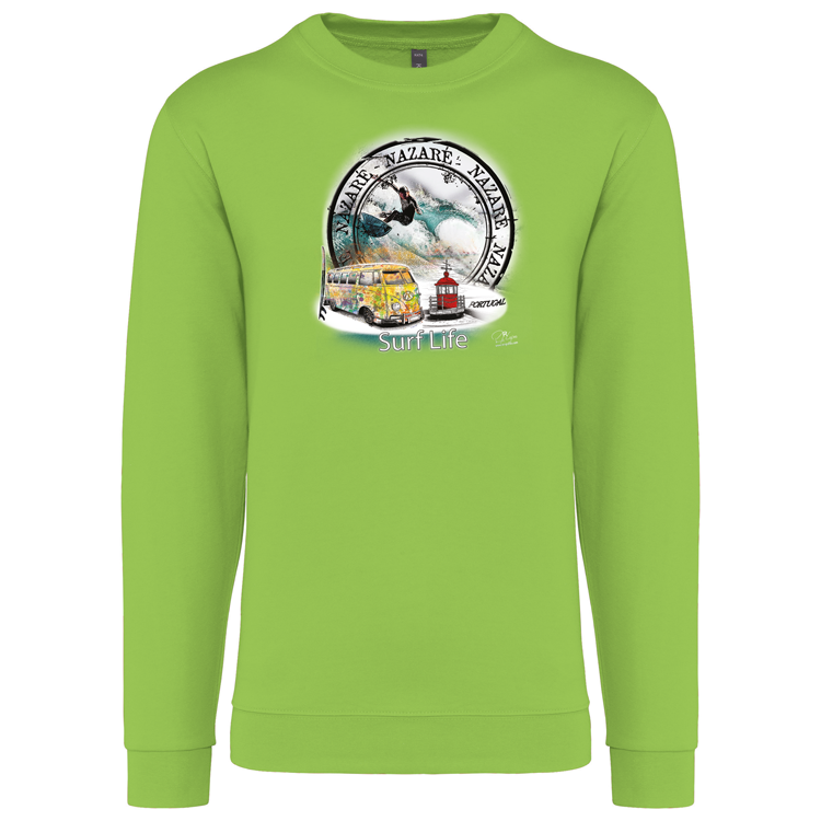 Sweatshirt Kariban sem Capuz Surf Life Nazaré