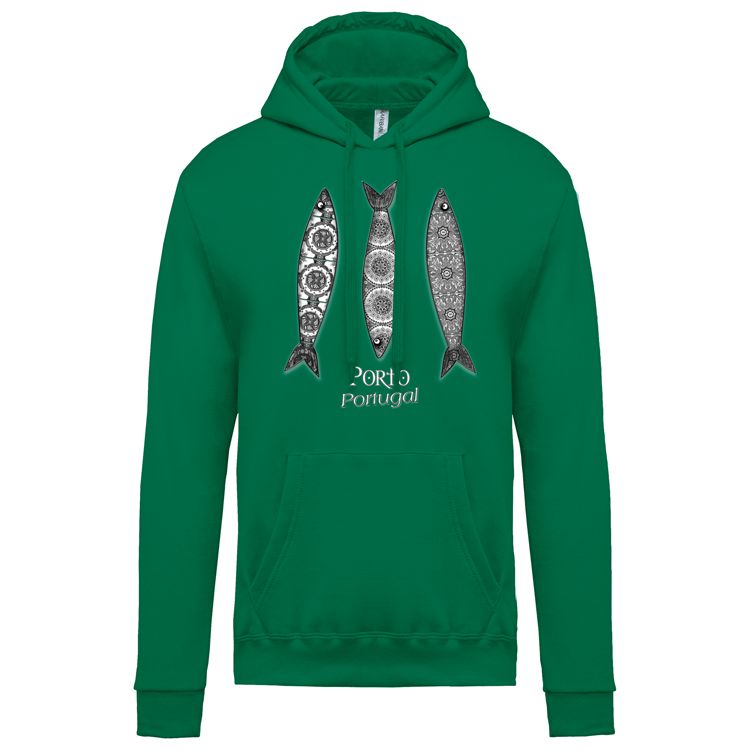 Sweatshirt Kariban com Capuz 3 Sardinhas Porto