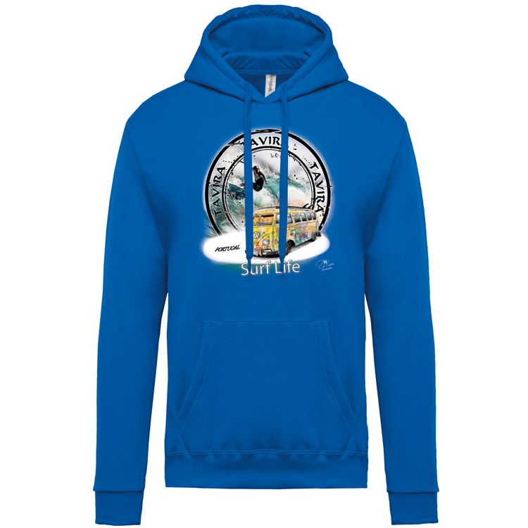 Sweatshirt Kariban com Capuz Surf Life Tavira