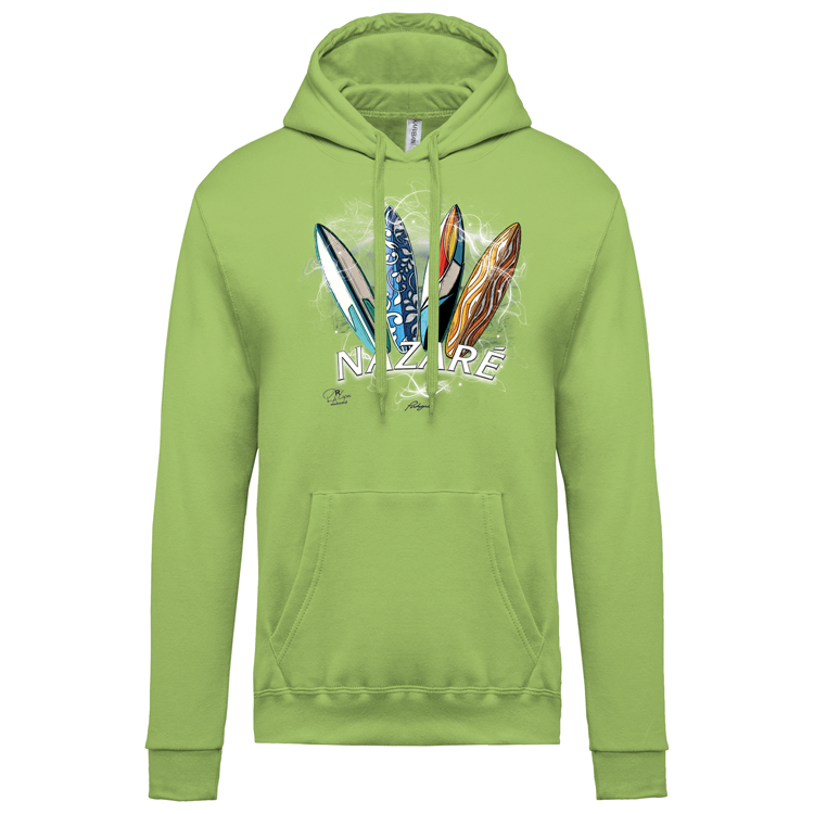 Sweatshirt Kariban com Capuz Surfboards Nazaré