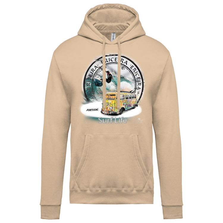 Sweatshirt Kariban com Capuz Surf Life Ericeira