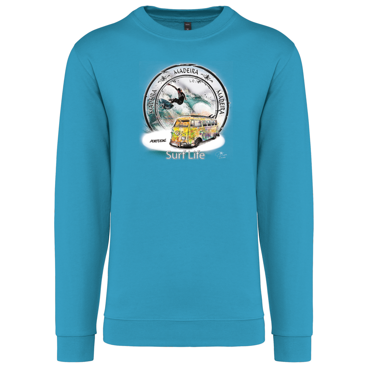 Sweatshirt Kariban sem Capuz Surf Life Ilha da Madeira